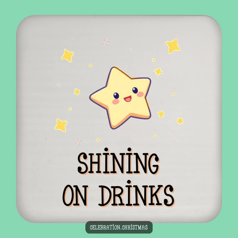 Funny Star Coaster Set: Celebratory Character Protection, Perfect Gift
