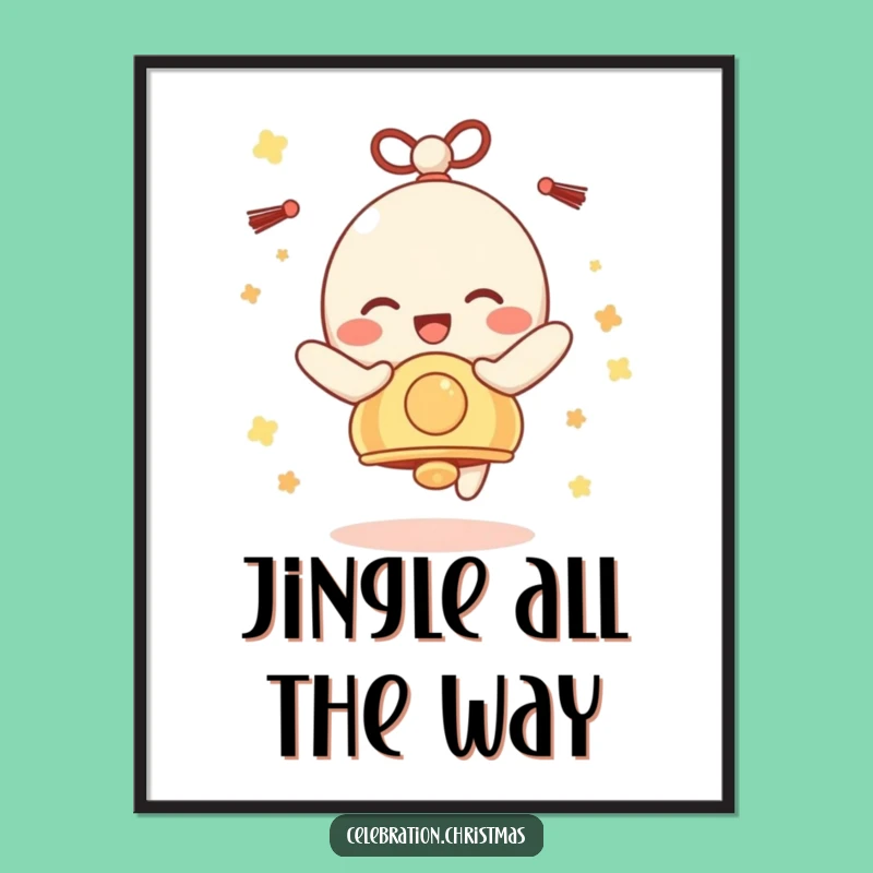 Funny Bell Character Poster - Pure Delight Jingling on Your Walls