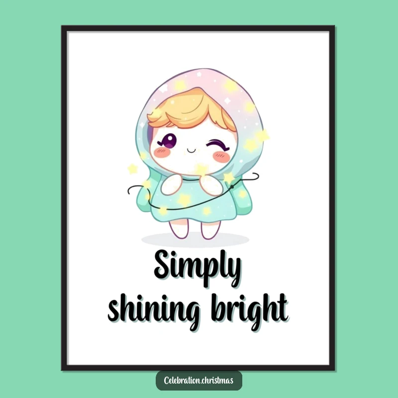 Funny Kawaii Fairy Lights Poster - Brighten Your Walls with This Delightful and Hilarious Art!