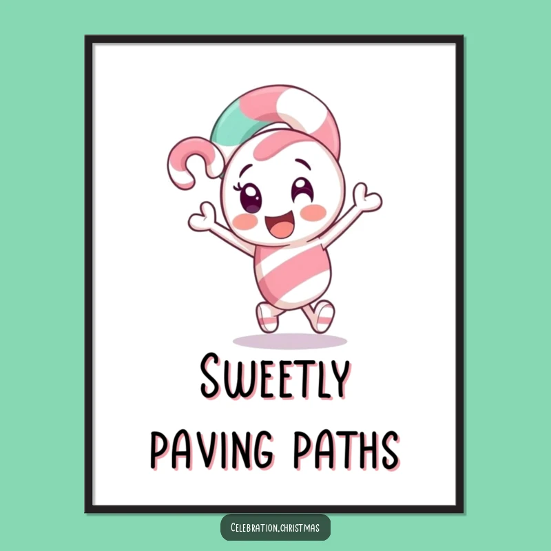 Funny Candy Cane Poster - Exciting Holiday Art for Festive Walls