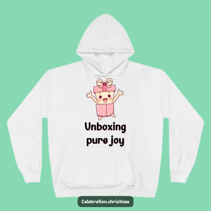Cozy Funny Gift Box Jump Hoodie: Wrap Yourself in Excitement