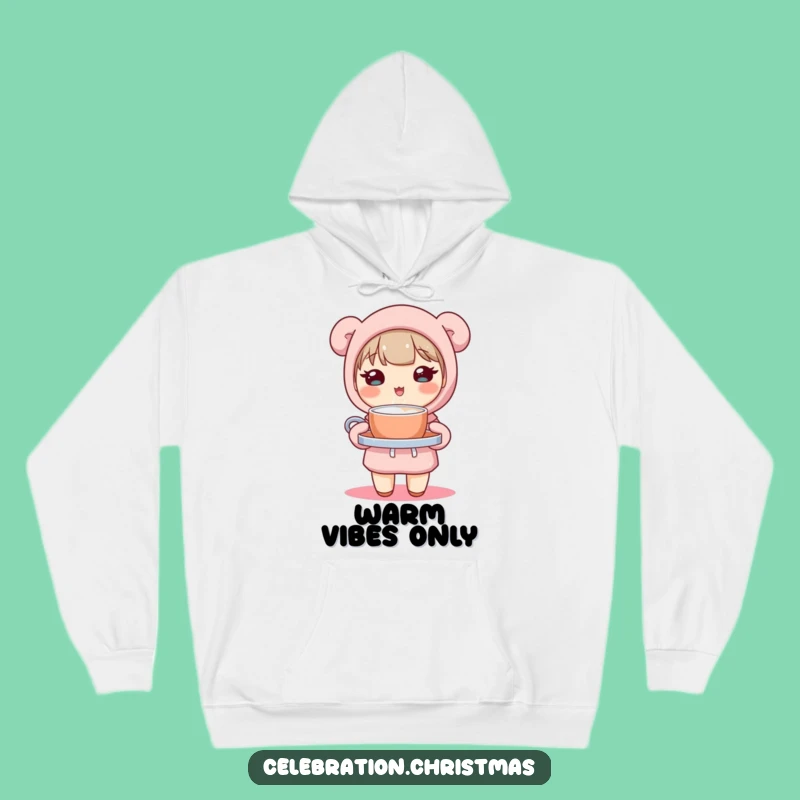 Cozy Funny Kawaii Cocoa Hoodie: Warm & Adorable Comfort Gift