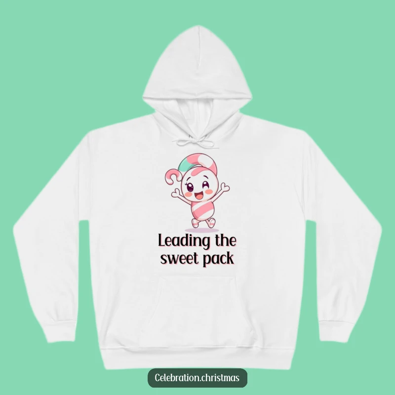 Funny Candy Cane Hoodie - Cozy Comfort with Exciting Leader
