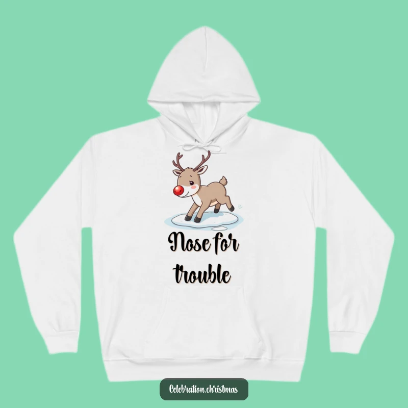 Cozy Funny Reindeer Slip Hoodie: Stay Warm and Laugh This Holiday!