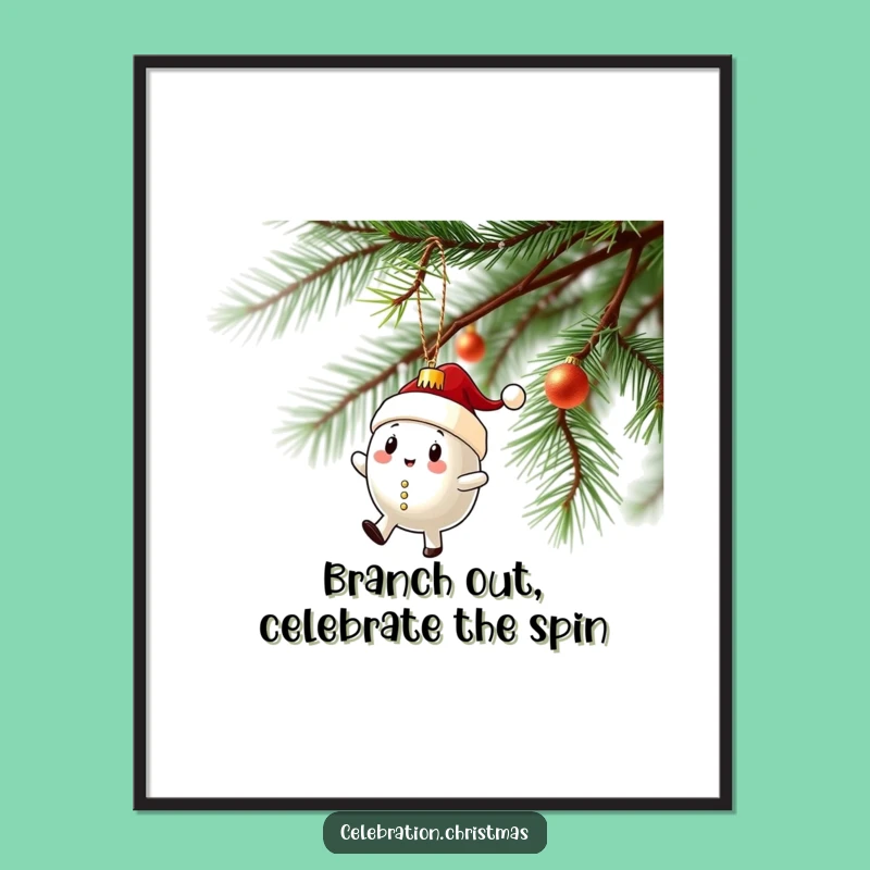 Free Printable Funny Ornament Wall Art - Wobbly Spin Decor Downloadable