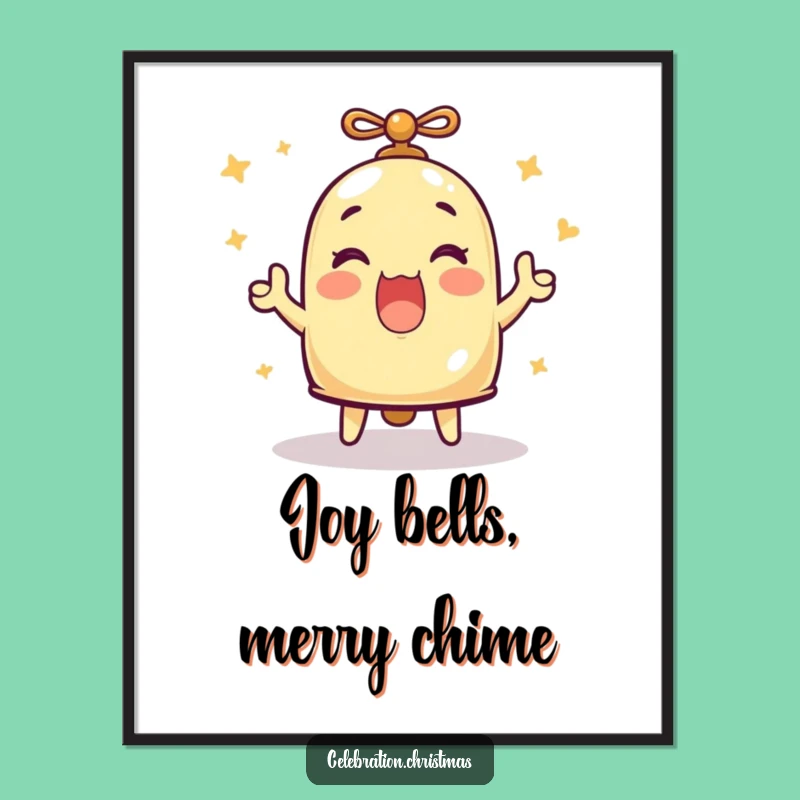 Free Printable Bell Wall Art: Merry Ringing Downloadable Art for Joy