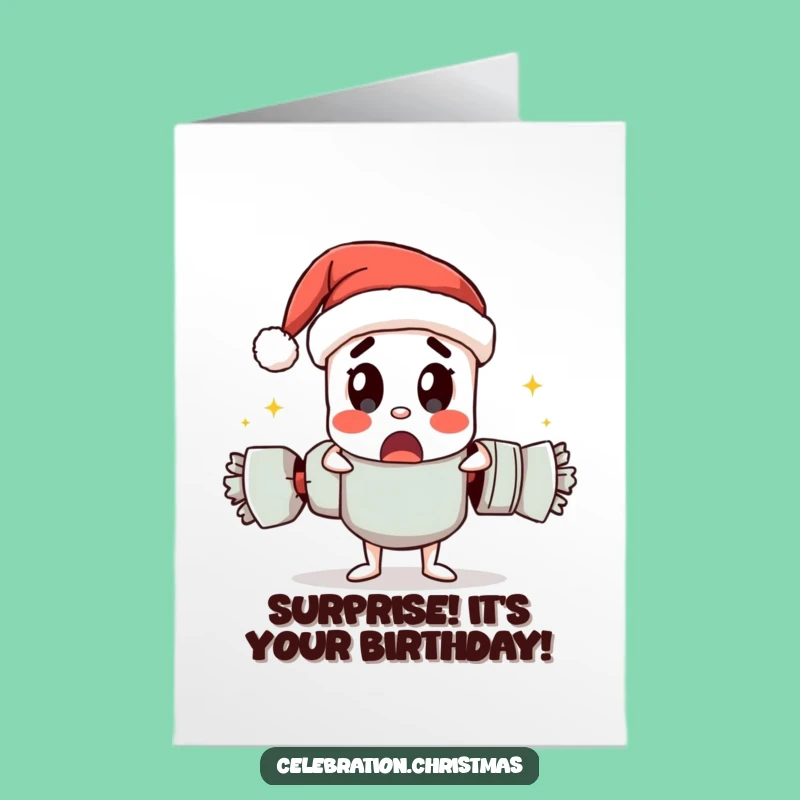 Free Printable Funny Cracker Birthday Card - Surprised Pop Downloadable Gift