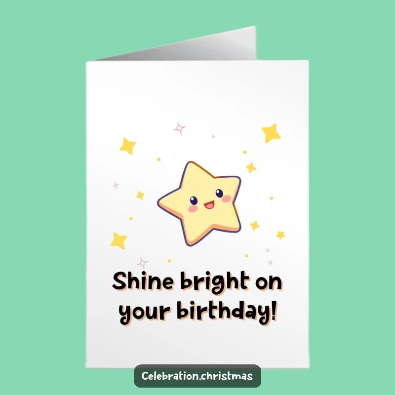 Free Printable Funny Star Birthday Card - Celebratory Dive Downloadable Gift