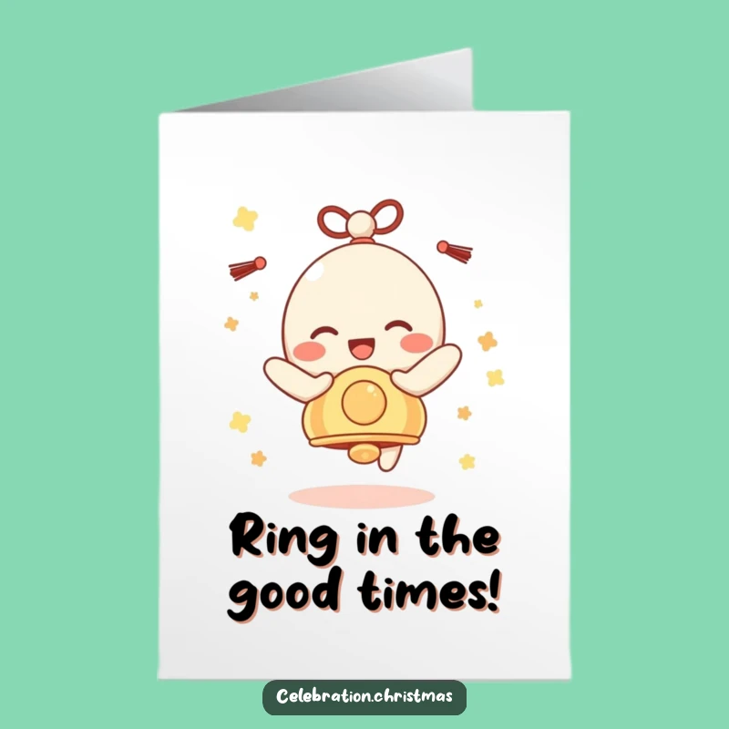 Joyful Bell Jingling Congratulations Card: Free Printable Downloadable Gift