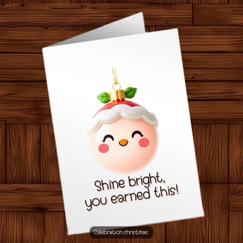 Funny Free Printable Congratulations Card: A cute sparkling ornament radiating joy for any congratulatory message.