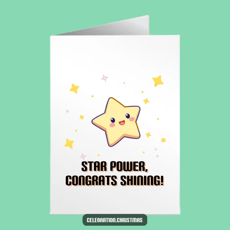 Free Printable Funny Star Congrats Card - Dive into Success Downloadable