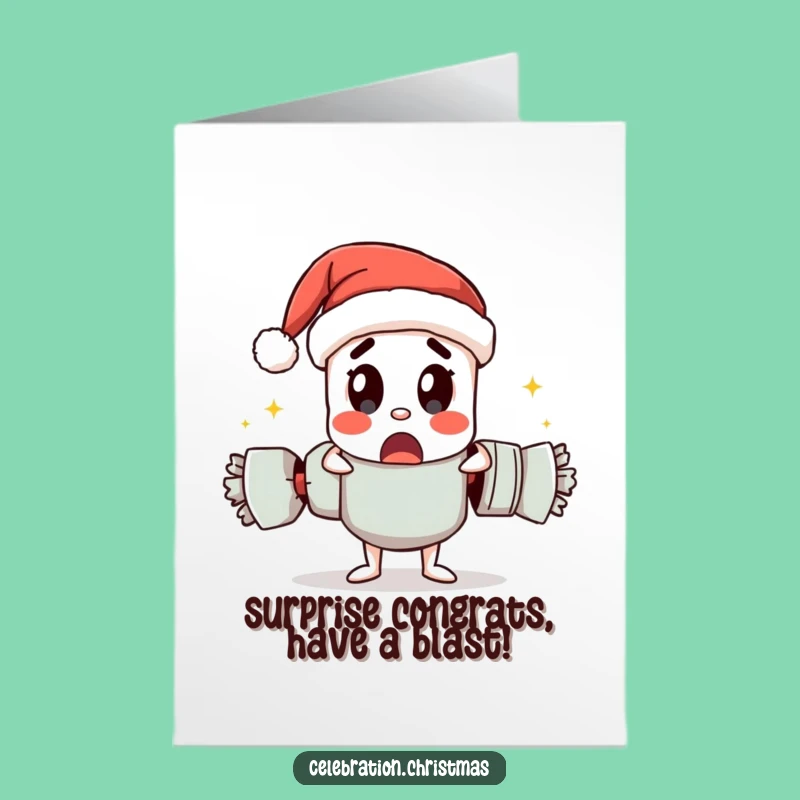 Free Printable Funny Cracker Congrats Card - Surprised Burst Downloadable