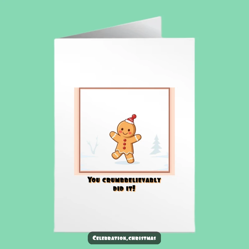 Free Printable Gingerbread Cookie Congrats Card - Cheerful Downloadable Celebration