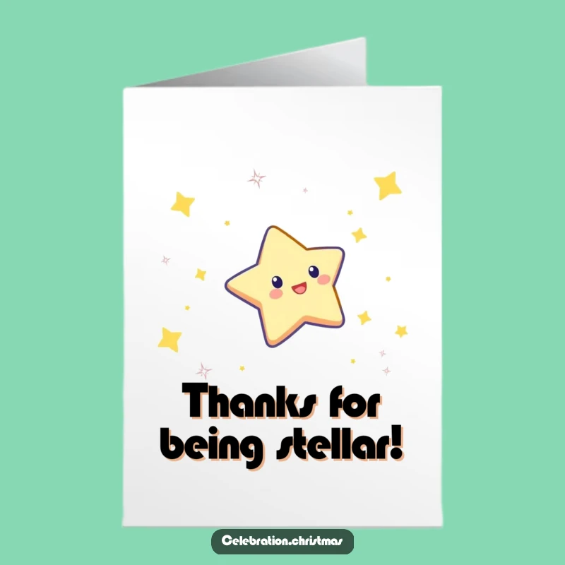 Free Printable Funny Star Thank You Card - Star Dive Downloadable