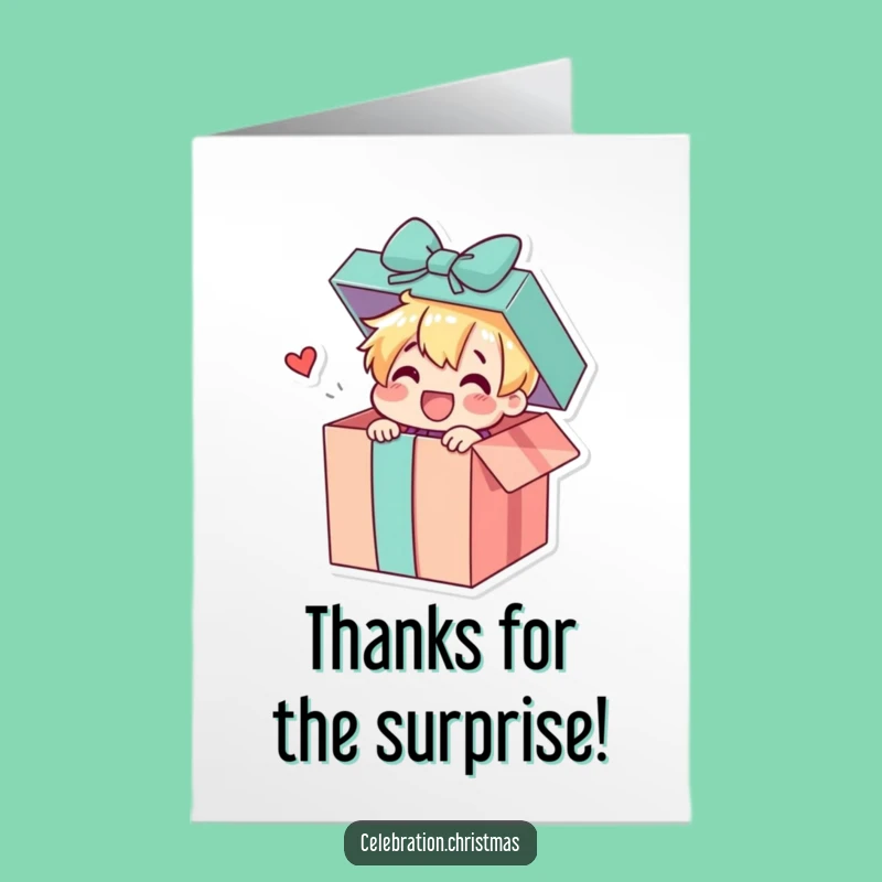 Gift Box Thank You Card: Free Printable Surprise for Expressing Gratitude