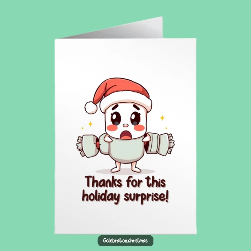 Free Printable Funny Cracker Thank You Card - Surprised Pull Downloadable