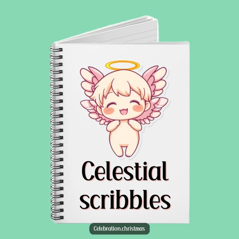 Funny Angel Flapping Wings Notebook - Journal Joyful Character Stationery