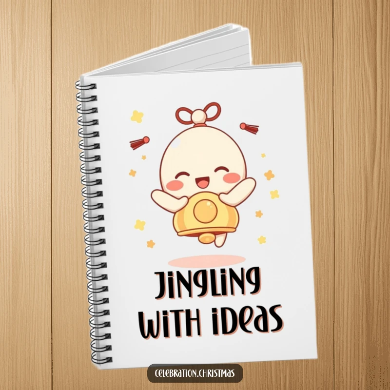 Funny Bell Character Notebook: A festive bell character jingling with pure, unadulterated delight, perfect for writing.