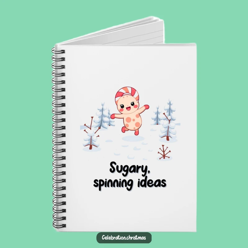 Funny Kawaii Candy Cane Cartwheel Notebook: Write Sweetly, a Perfect Funny Gift