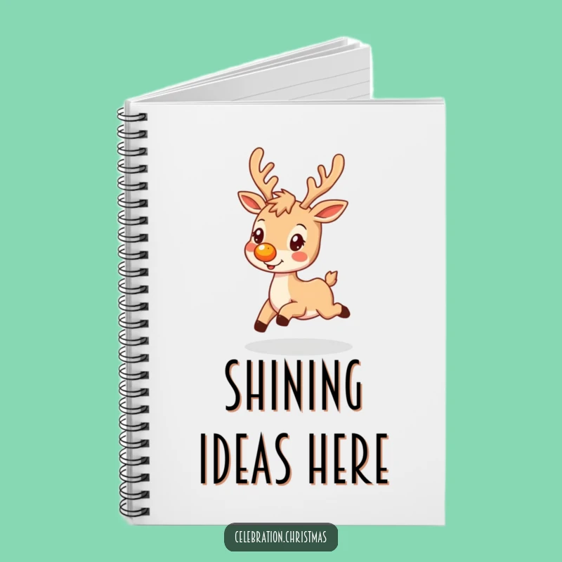 Funny Reindeer Journal - Holiday Note-Taking Gift
