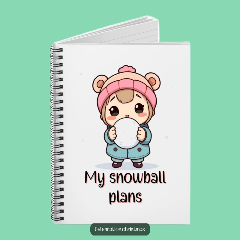 Funny Snowball Fight Notebook: Jot Down Ideas with a Playful Winter Companion