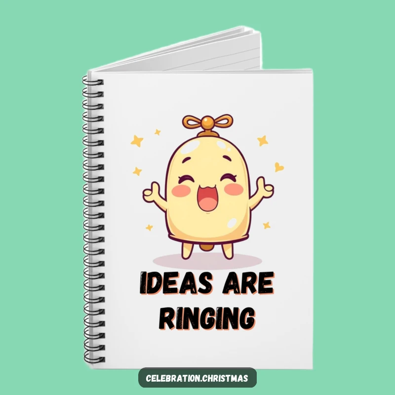 Funny Ringing Bell Merriment Notebook - Jot Down Cheerful Ideas Gift