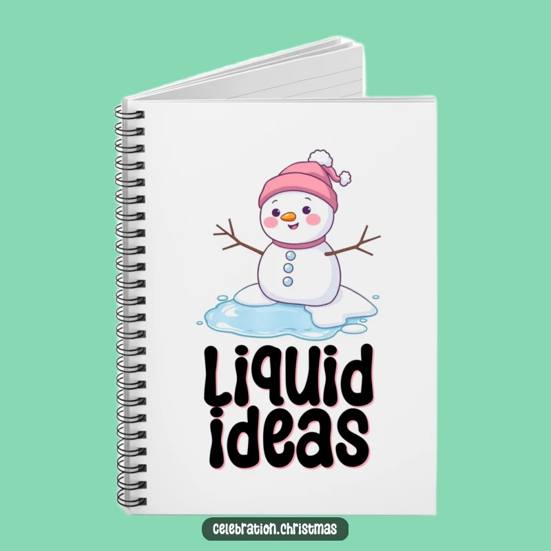 Funny Melting Snowman Notebook - Capture Ideas with Wintry Wit