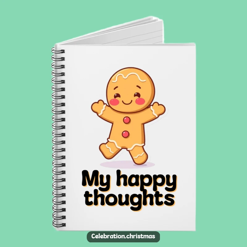 Funny Gingerbread Man Jig Notebook - Jot Down Ideas with Holiday Cheer