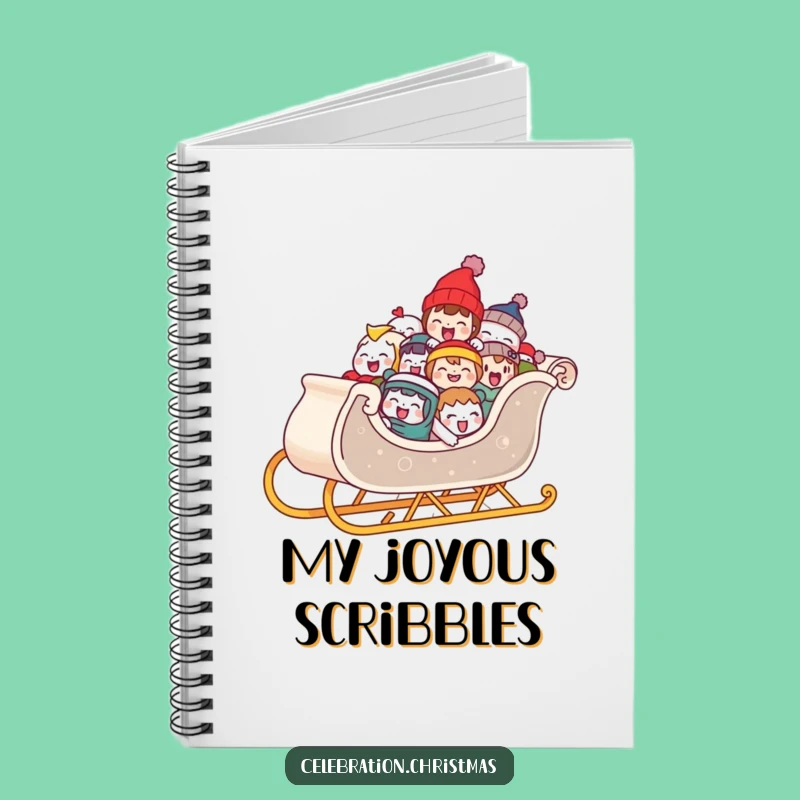 Funny Laughing Sleigh Notebook: Jot Down Ideas with a Joyful Holiday Companion