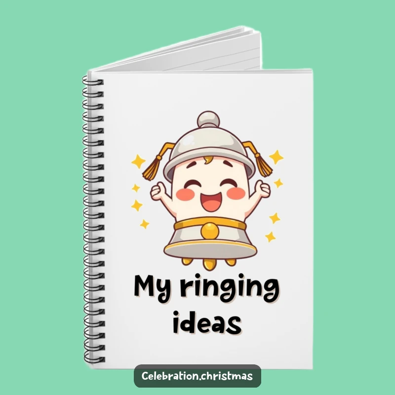 Funny Ringing Bell Notebook - Journal Enthusiastic Merriment Stationery