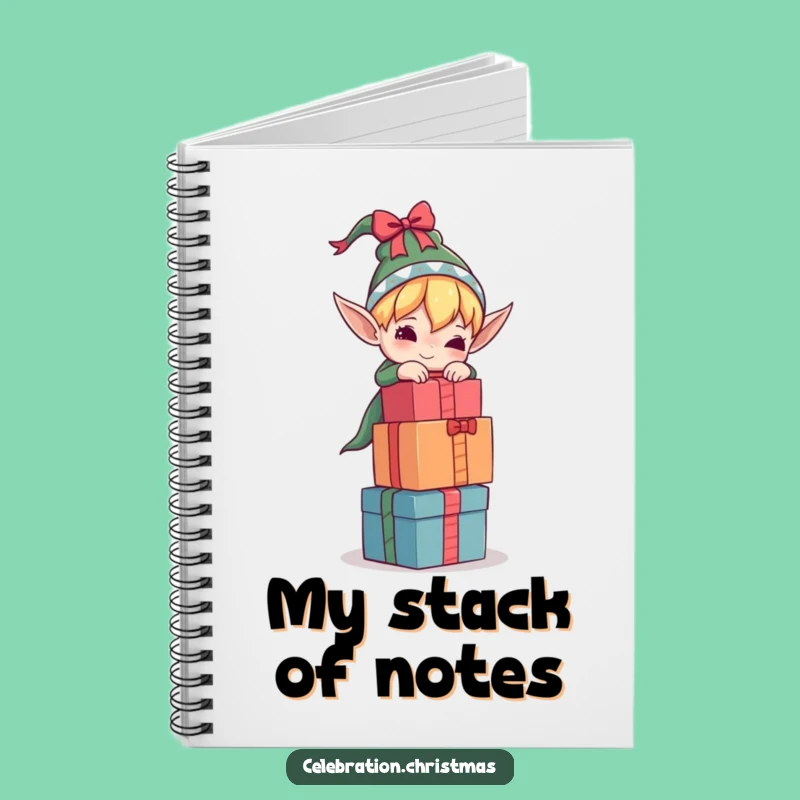 Funny Elf Notebook Balancing Gifts for Your Notes