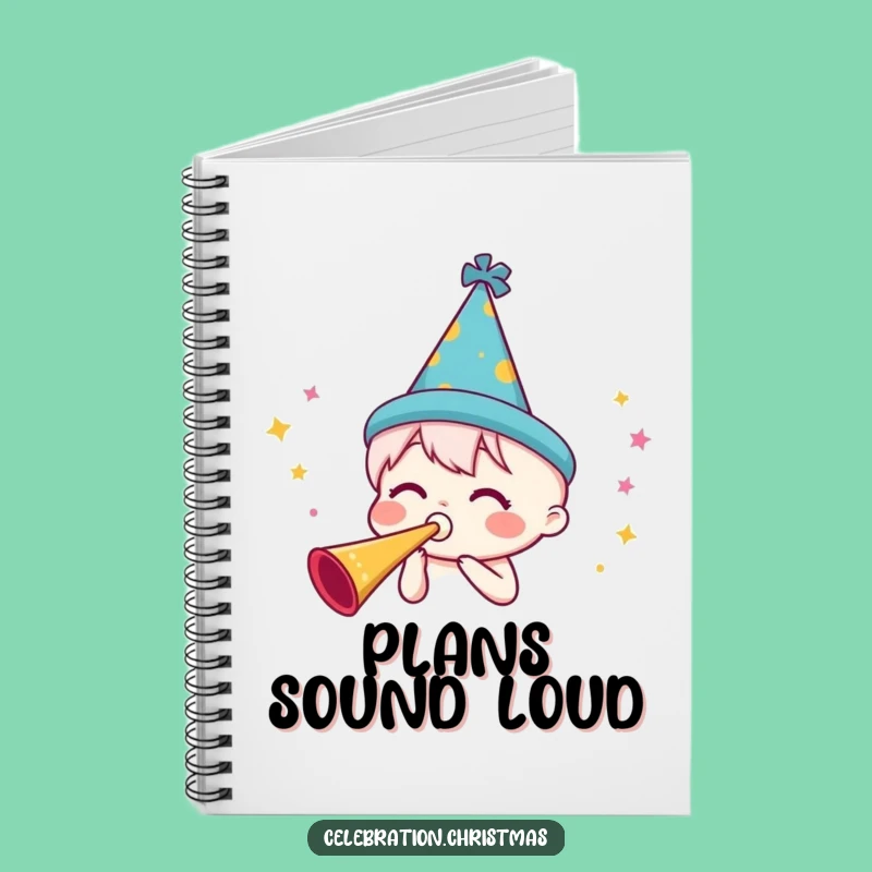 Funny Party Horn Notebook - Jot Down Celebrations and Ideas