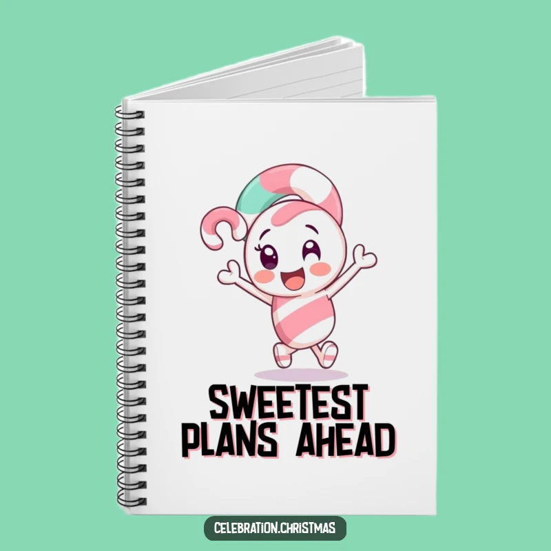 Funny Candy Cane Notebook - Jot Down Exciting Holiday Ideas