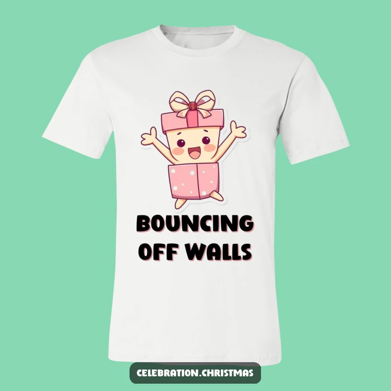 Funny Gift Box Jump Tee: Wear Your Enthusiasm with Humorous Style