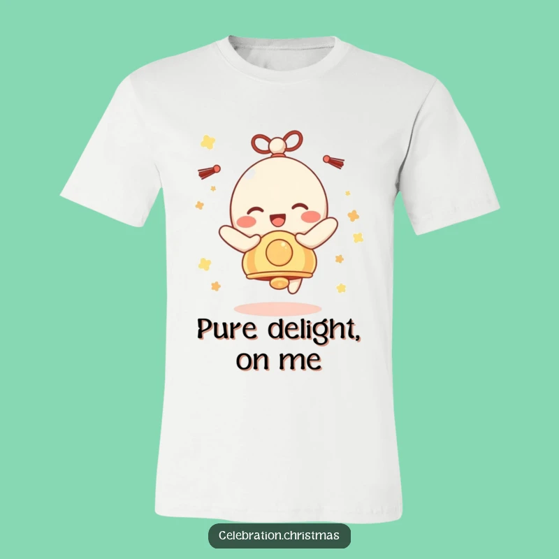 Funny Bell Character T-Shirt - Pure Delight Jingling for Fun Style