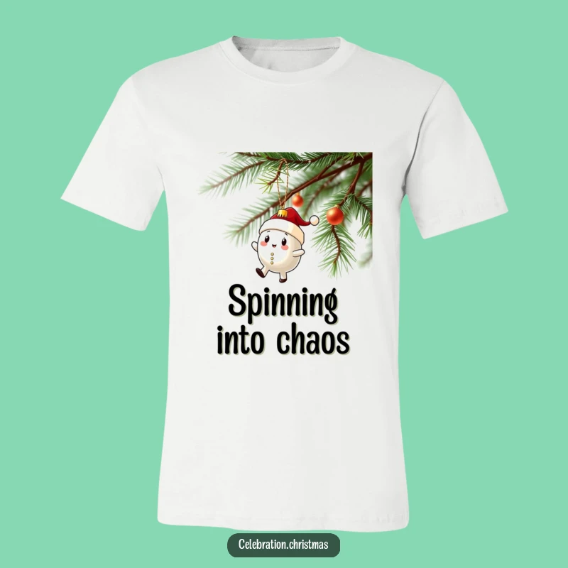 Funny Wobbly Ornament T-Shirt: Christmas Character Fun, Perfect Gift