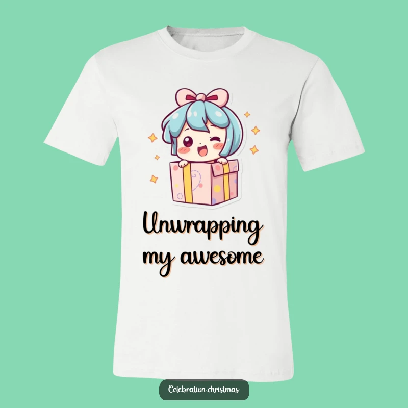 Funny Bursting Present T-Shirt: Wiggling Character Fun, Perfect Gift