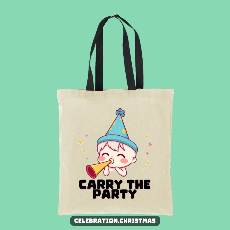 Funny Party Horn Tote Bag - Carry Your Celebration and Essentials