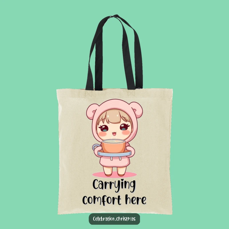 Funny Kawaii Cocoa Tote Bag: Carry Your Sweetness Gift