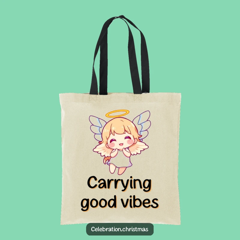 Funny Angel Wings Joyful Flapping Tote Bag - Carry Your Cheer Gift