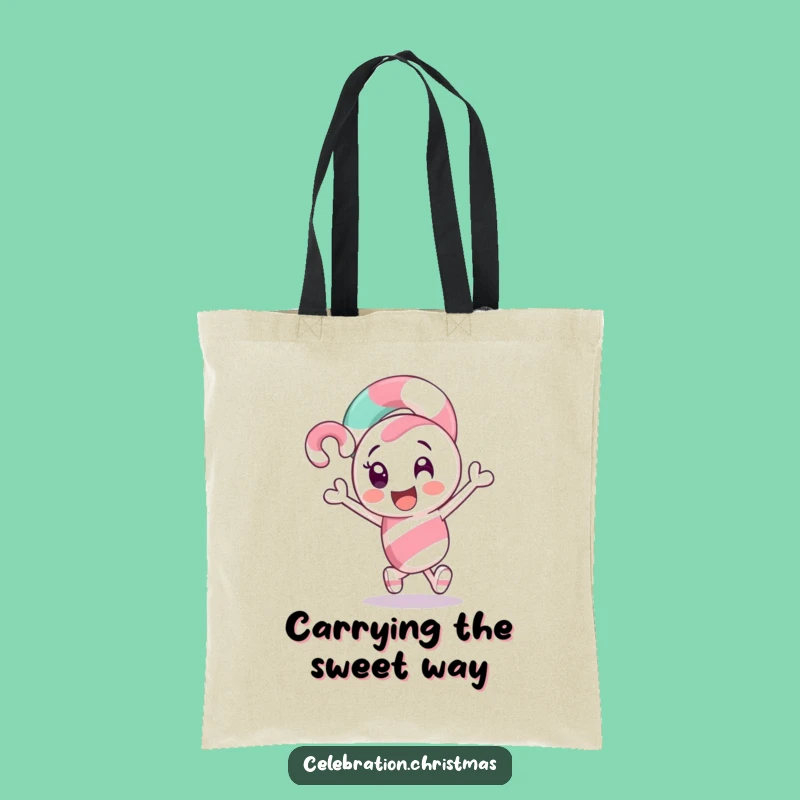 Funny Candy Cane Tote Bag - Carry Holiday Excitement Everywhere