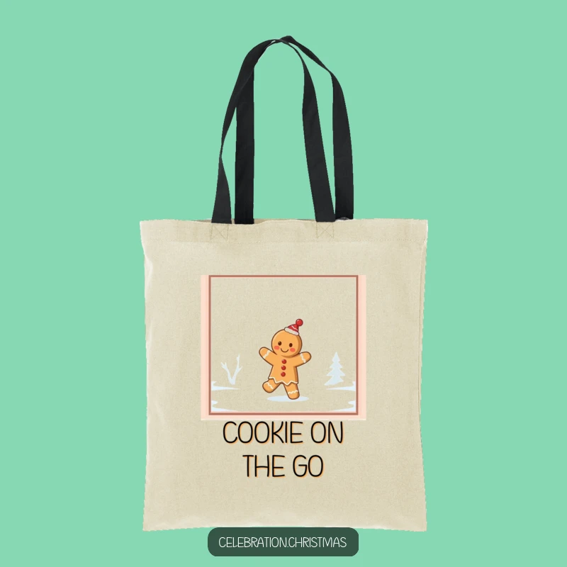 Funny Gingerbread Jig Tote Bag: Carry Your Treats and Smiles!