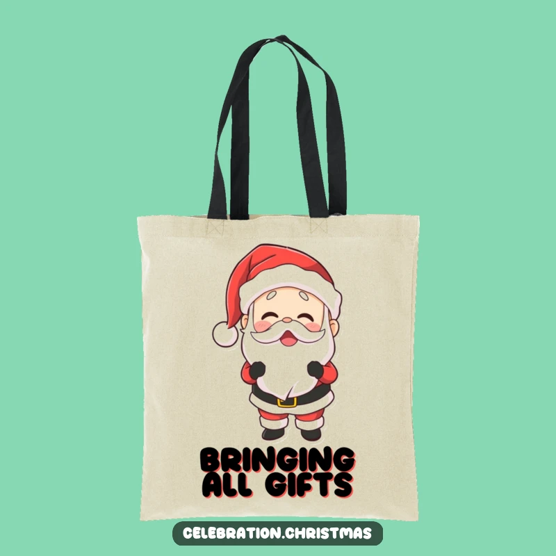 Funny Santa Laughing Tote Bag: Carry Holiday Cheer Everywhere
