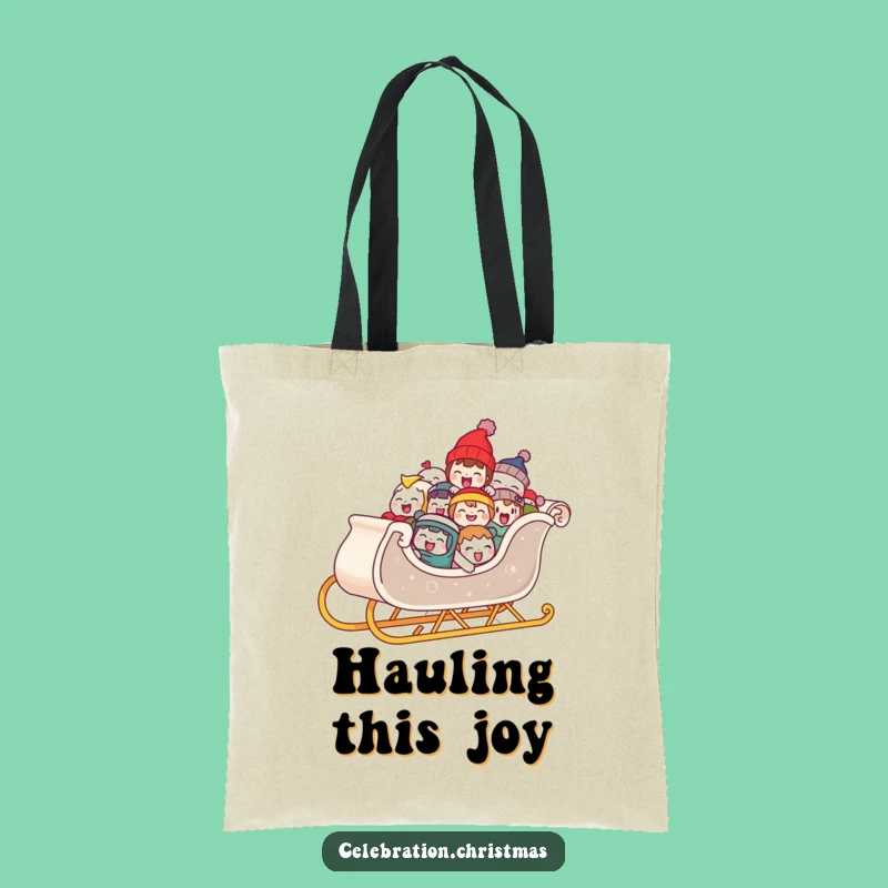 Funny Laughing Sleigh Tote Bag: Carry Your Holiday Cheer with this Merry Design